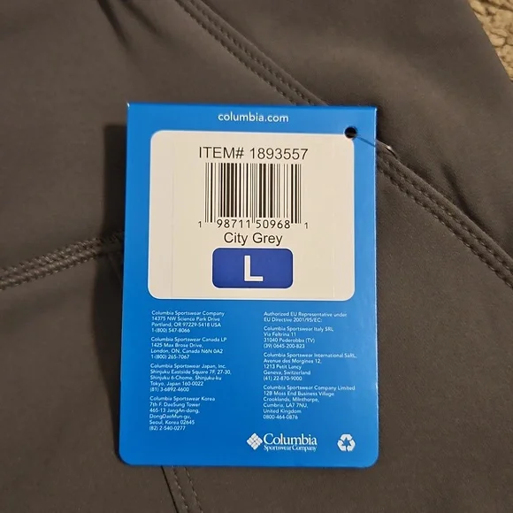 NEW! Columbia Gray Fleece Lined Pants Size L - Picture 11 of 11